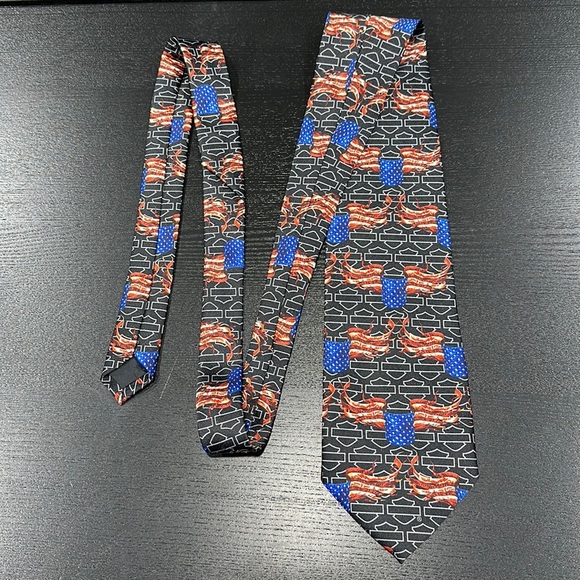Harley-Davidson Patriotic Flag Tie - Picture 1 of 8
